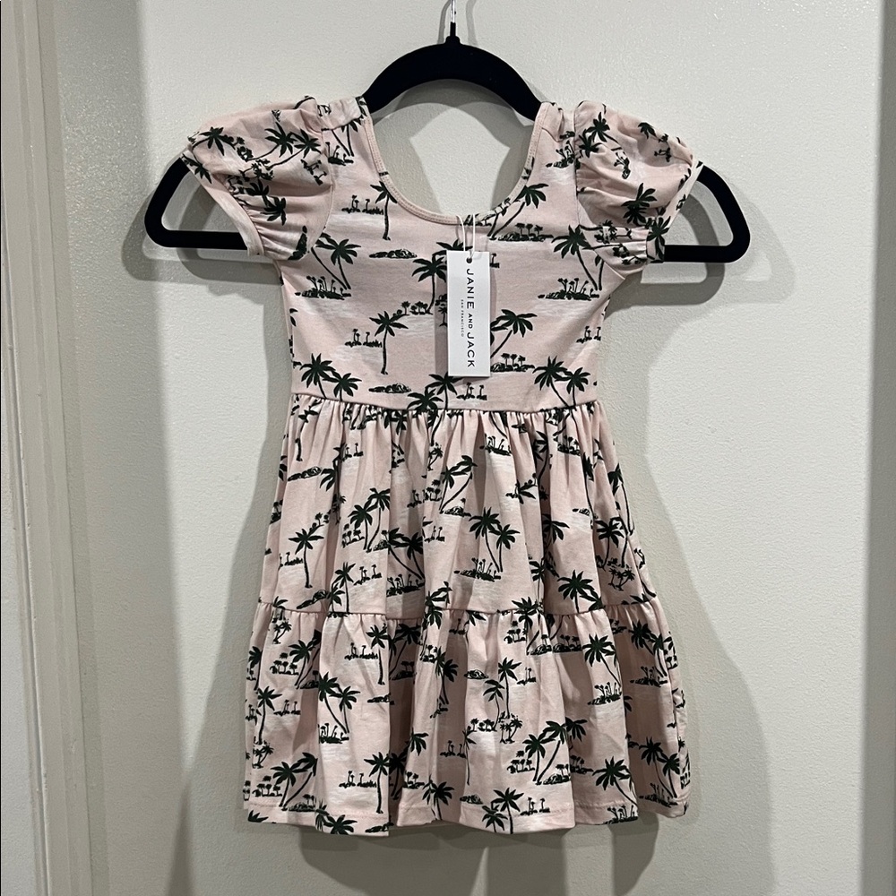 Janie and Jack Blush Palm Tree Dress size 2T